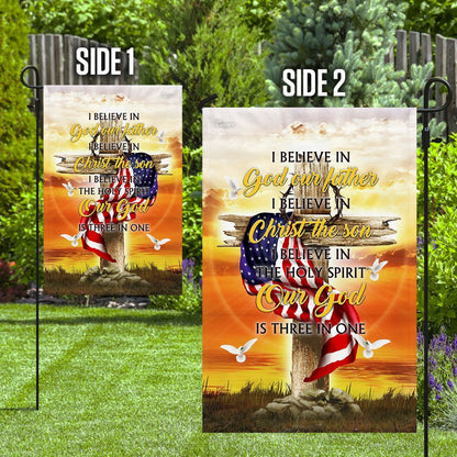 Christian Garden Flags, I Believe In God The Father Flag, Christian House Flags, Christian Cross Flag, Faith Flag