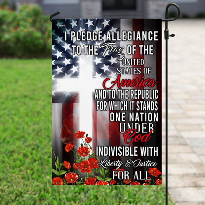 Christian Garden Flags, I Pledge Allegiance To The Flag Of The United States Of America Flag, Christian House Flags, Christian Cross Flag, Faith Flag