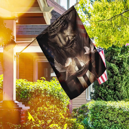 Christian Garden Flags, In God We Trust American Flag, Christian House Flags, Christian Cross Flag, Faith Flag