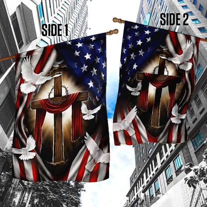 Christian Garden Flags, In God We Trust American Flag, Christian House Flags, Christian Cross Flag, Faith Flag