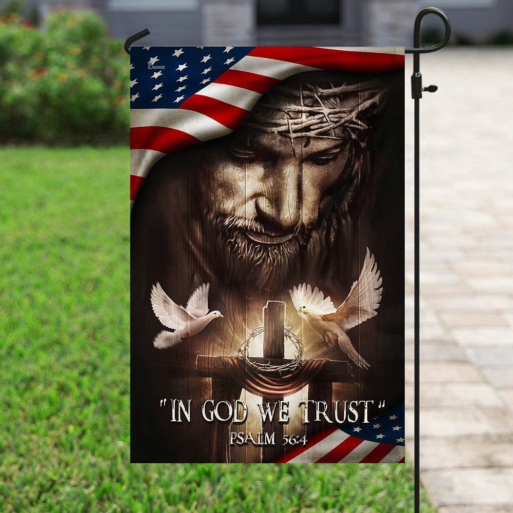 Christian Garden Flags, In God We Trust American Flag, Christian House Flags, Christian Cross Flag, Faith Flag