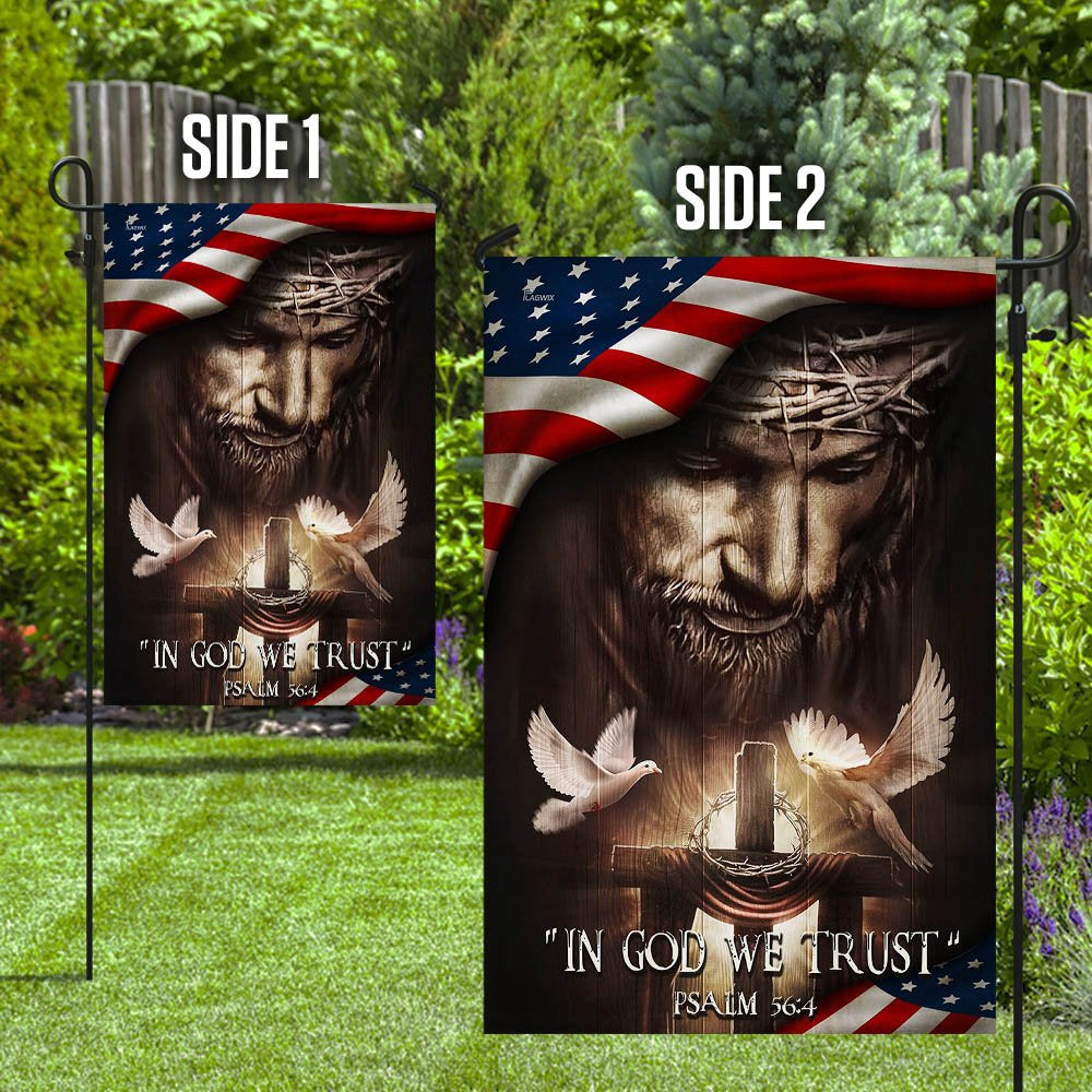 Christian Garden Flags, In God We Trust American Flag, Christian House Flags, Christian Cross Flag, Faith Flag