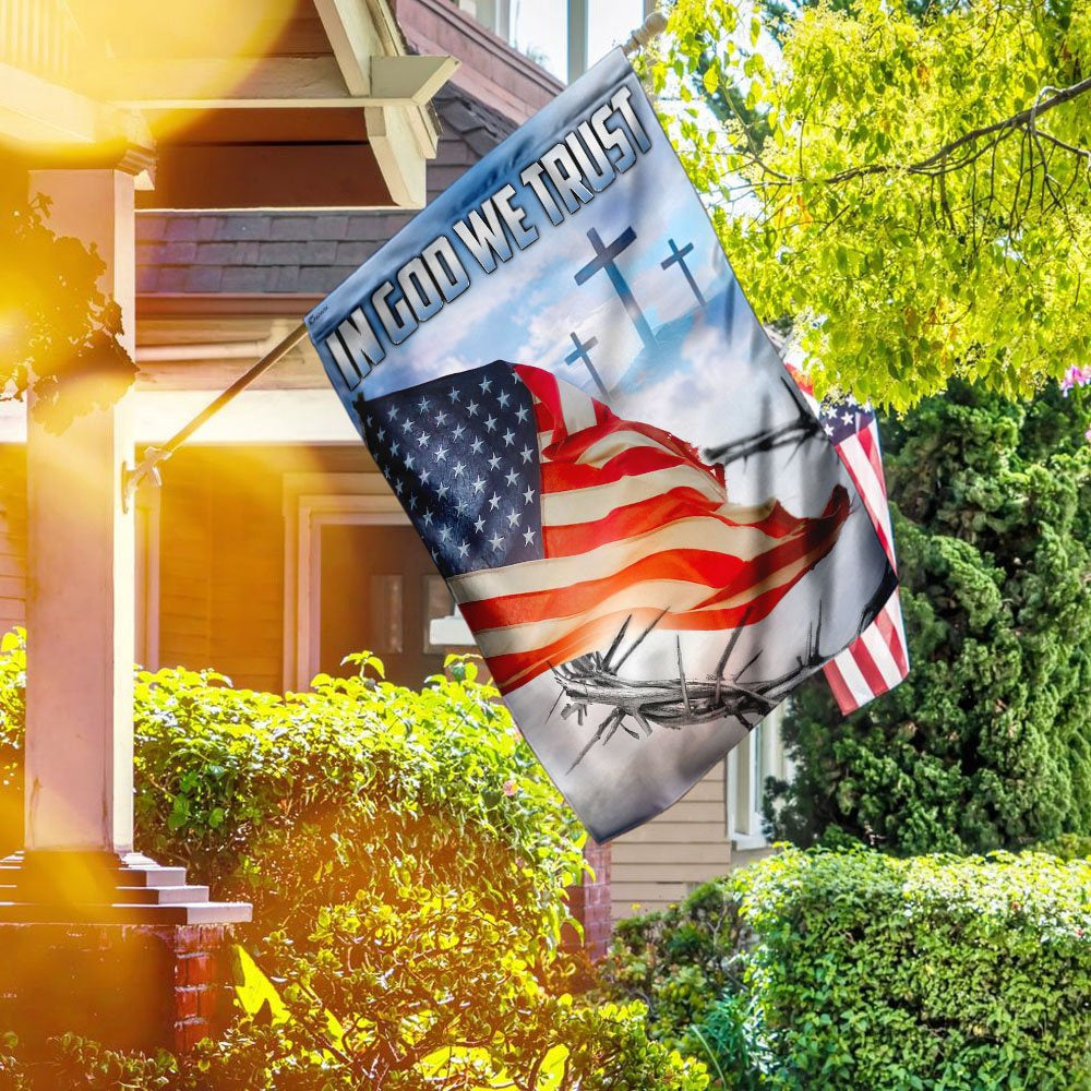 Christian Garden Flags, In God We Trust  Flag, Christian House Flags, Christian Cross Flag, Faith Flag