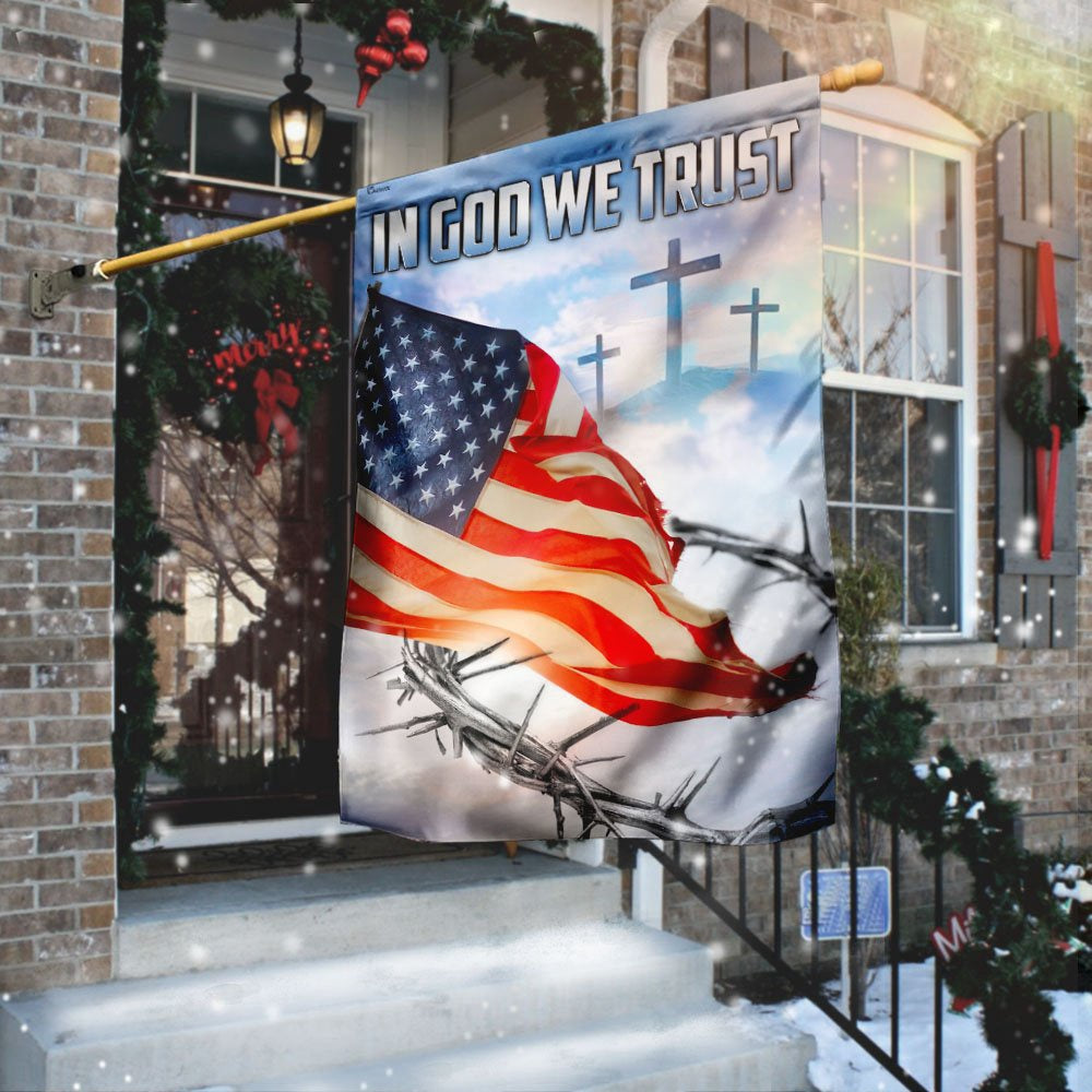Christian Garden Flags, In God We Trust  Flag, Christian House Flags, Christian Cross Flag, Faith Flag