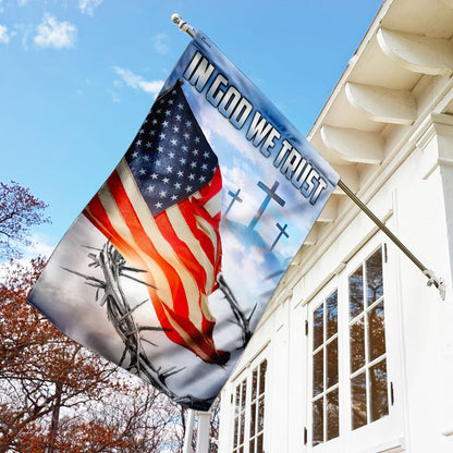 Christian Garden Flags, In God We Trust  Flag, Christian House Flags, Christian Cross Flag, Faith Flag