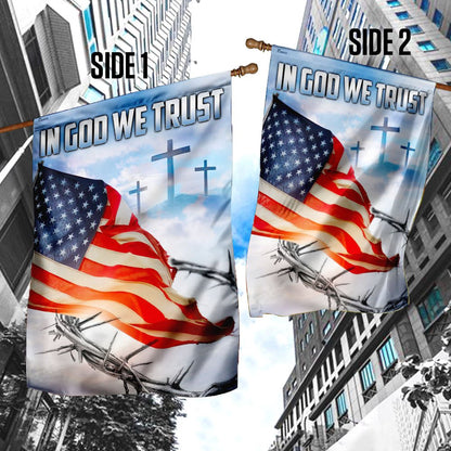 Christian Garden Flags, In God We Trust  Flag, Christian House Flags, Christian Cross Flag, Faith Flag