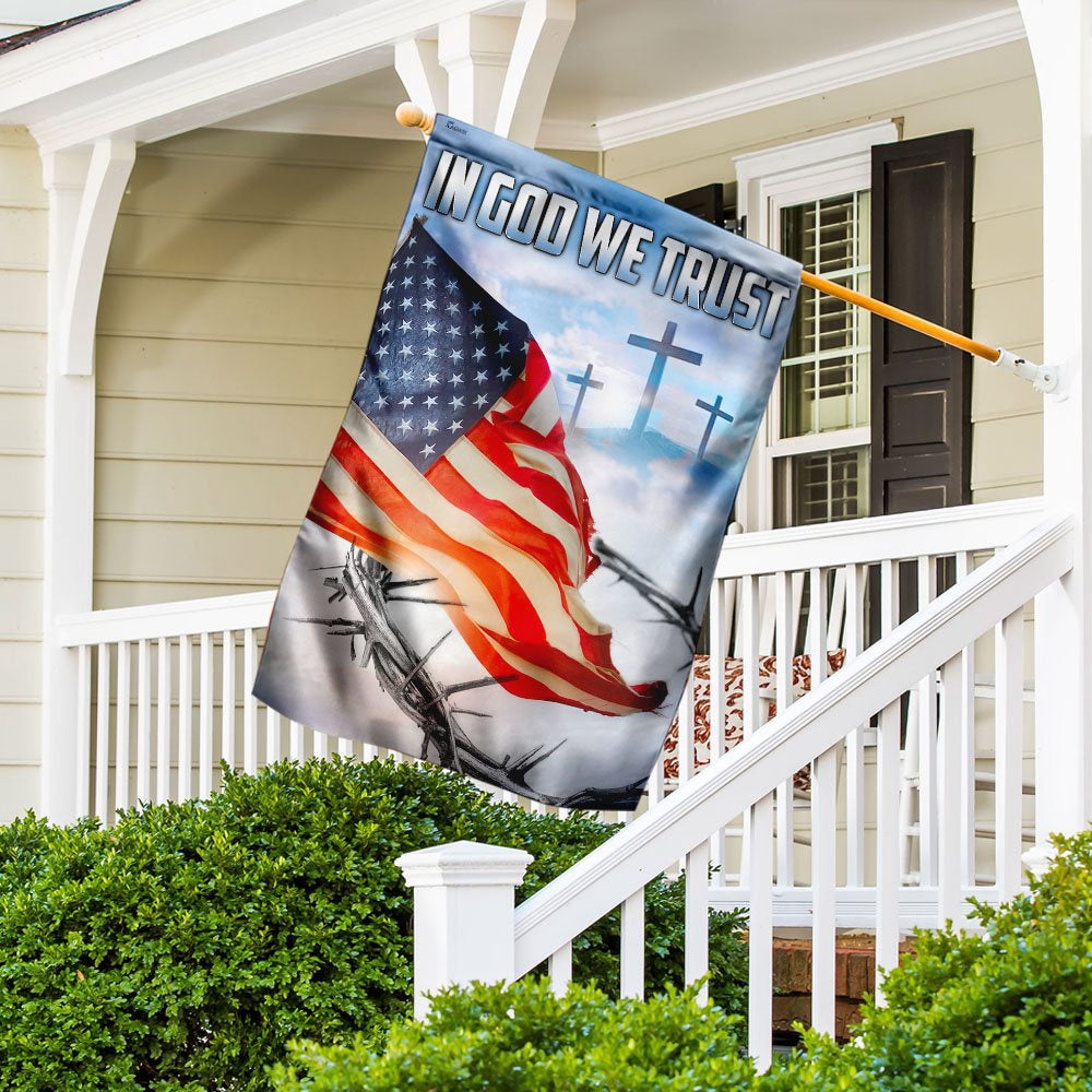 Christian Garden Flags, In God We Trust  Flag, Christian House Flags, Christian Cross Flag, Faith Flag