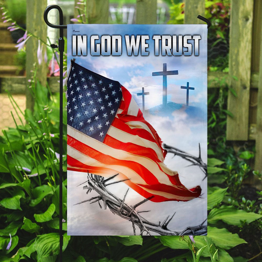 Christian Garden Flags, In God We Trust  Flag, Christian House Flags, Christian Cross Flag, Faith Flag