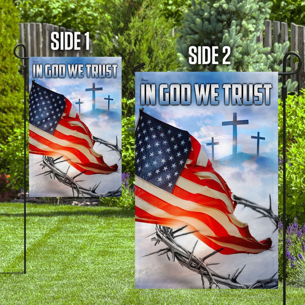 Christian Garden Flags, In God We Trust  Flag, Christian House Flags, Christian Cross Flag, Faith Flag