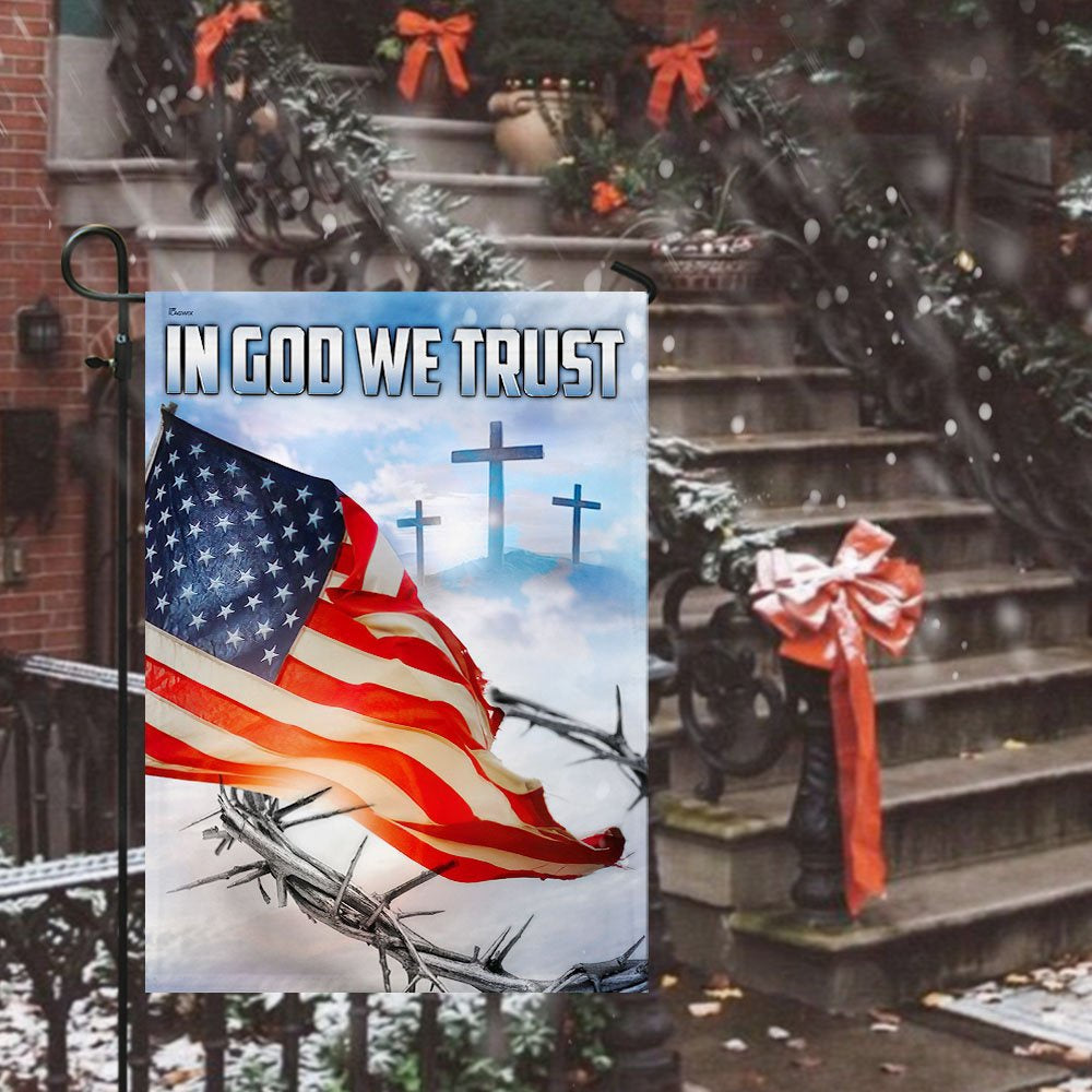 Christian Garden Flags, In God We Trust  Flag, Christian House Flags, Christian Cross Flag, Faith Flag