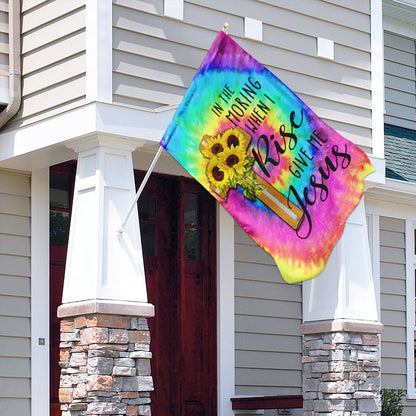 Christian Garden Flags, In The Morning When I Rise Give Me Jesus Flag, Christian House Flags, Christian Cross Flag, Faith Flag