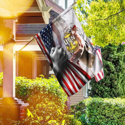 Christian Garden Flags, Jesus - United States Navy Flag, Christian House Flags, Christian Cross Flag, Faith Flag