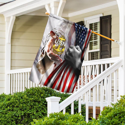 Christian Garden Flags, Jesus - United States Navy Flag, Christian House Flags, Christian Cross Flag, Faith Flag