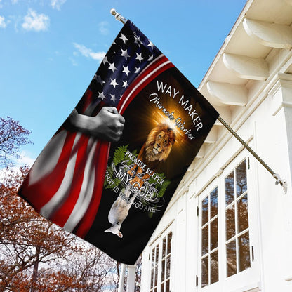 Christian Garden Flags, Jesus - Way Maker Miracle worker Promise keeper Flag, Christian House Flags, Christian Cross Flag, Faith Flag