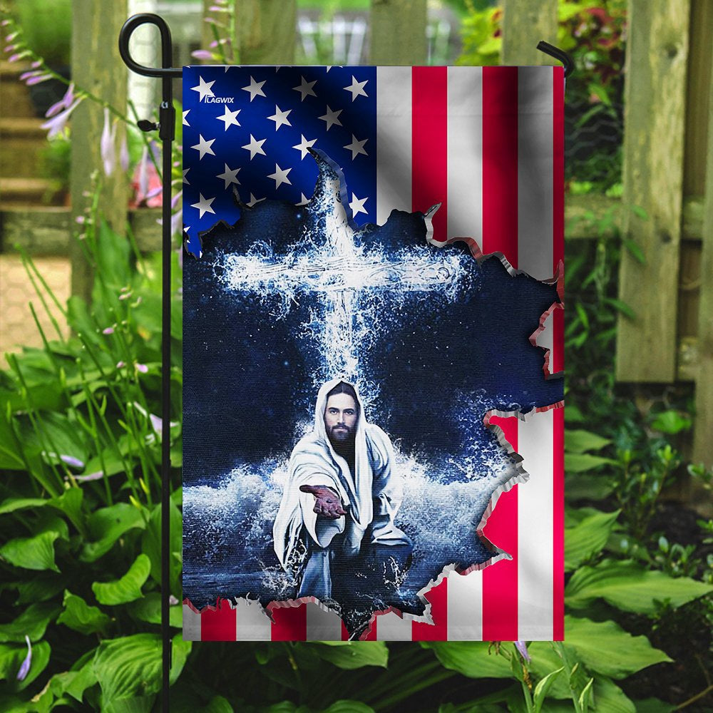 Christian Garden Flags, Jesus American Flag, Christian House Flags, Christian Cross Flag, Faith Flag