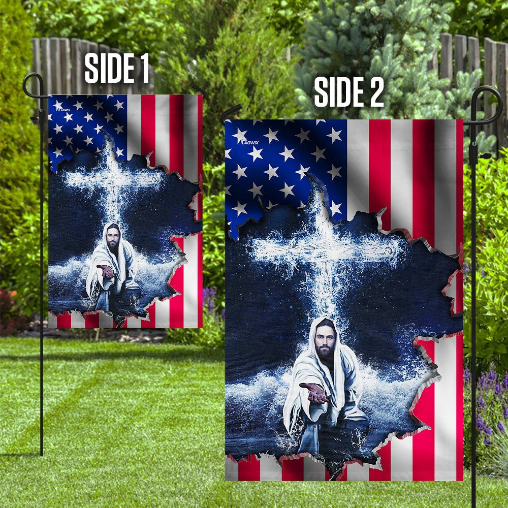 Christian Garden Flags, Jesus American Flag, Christian House Flags, Christian Cross Flag, Faith Flag