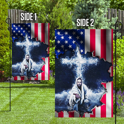 Christian Garden Flags, Jesus American Flag, Christian House Flags, Christian Cross Flag, Faith Flag