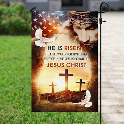 Christian Garden Flags, Jesus Christ He Is Risen Flag, Christian House Flags, Christian Cross Flag, Faith Flag