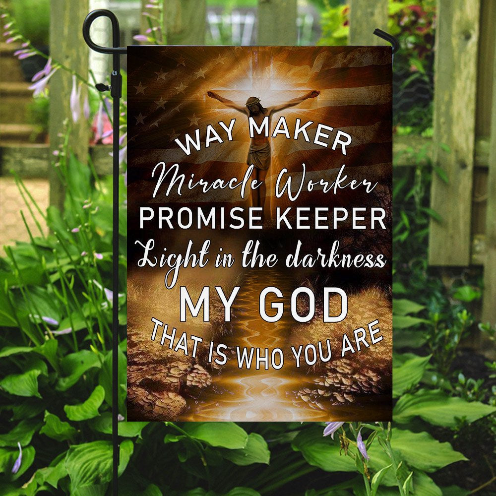 Christian Garden Flags, Jesus Christ My God That Is Who You Are Flag, Christian House Flags, Christian Cross Flag, Faith Flag