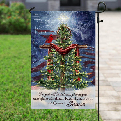 Christian Garden Flags, Jesus Christ The Greatest Gift Christmas Flag, Christian House Flags, Christian Cross Flag, Faith Flag