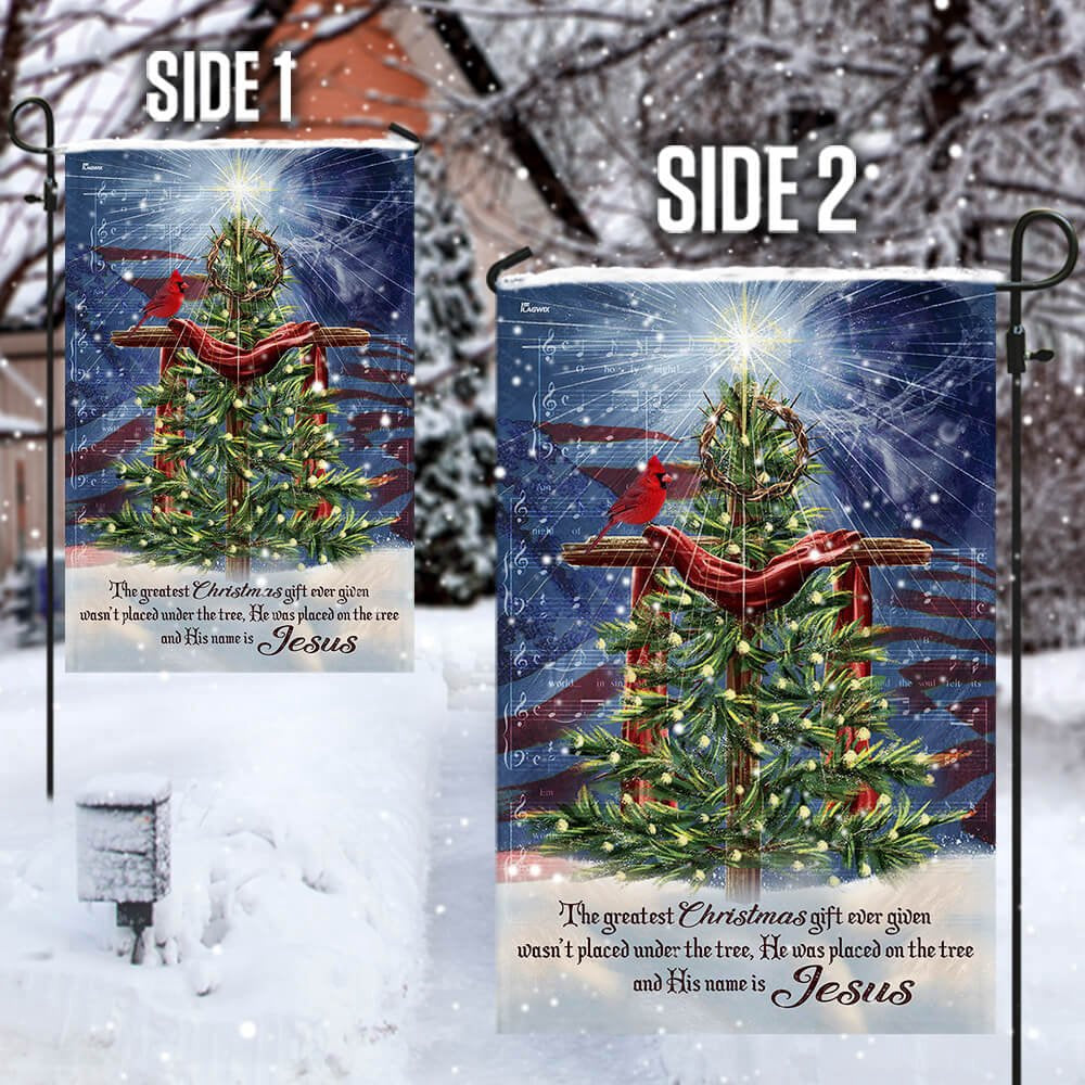 Christian Garden Flags, Jesus Christ The Greatest Gift Christmas Flag, Christian House Flags, Christian Cross Flag, Faith Flag