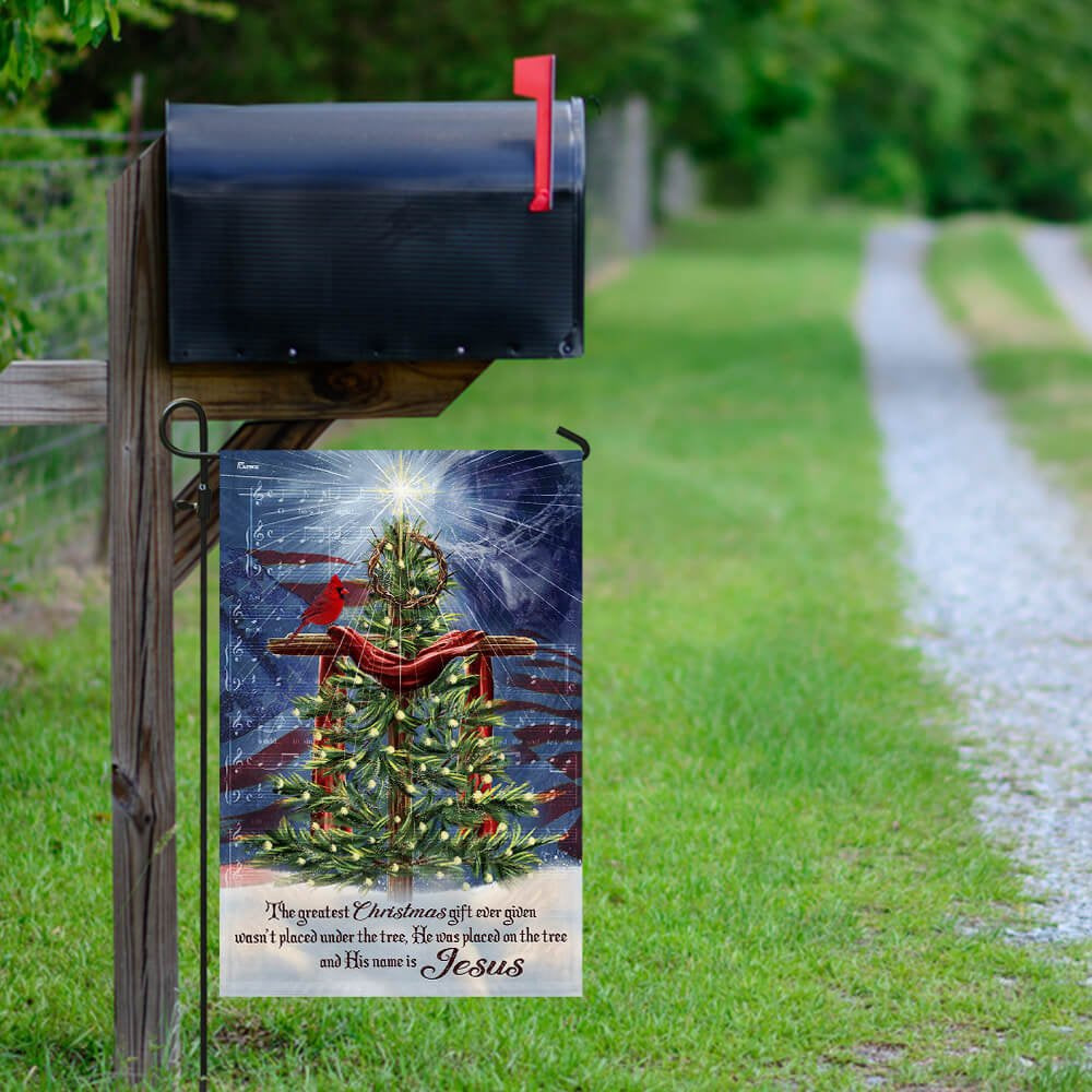 Christian Garden Flags, Jesus Christ The Greatest Gift Christmas Flag, Christian House Flags, Christian Cross Flag, Faith Flag