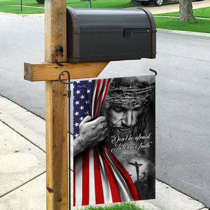 Christian Garden Flags, Jesus Christian Don't Be Afraid Just Have Faith Flag, Christian House Flags, Christian Cross Flag, Faith Flag