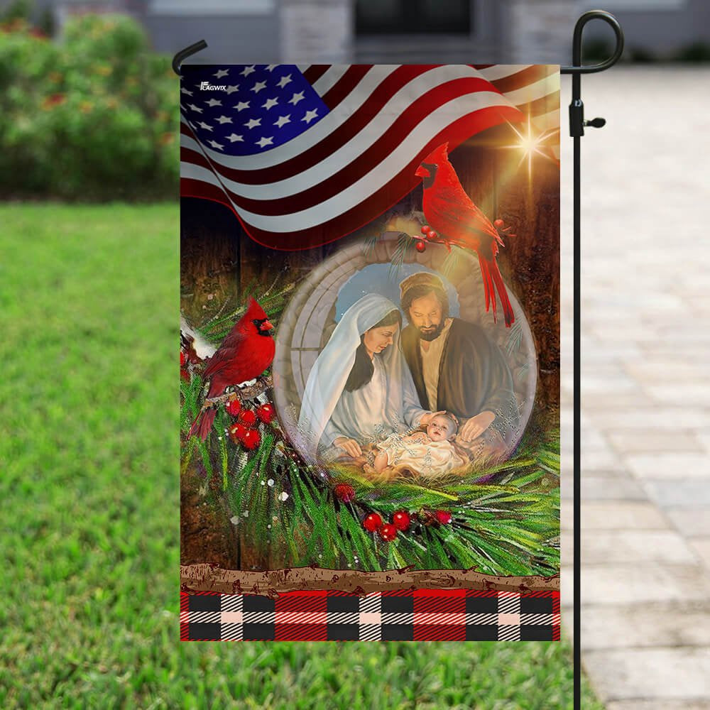 Christian Garden Flags, Jesus Is Born Christmas Flag, Christian House Flags, Christian Cross Flag, Faith Flag