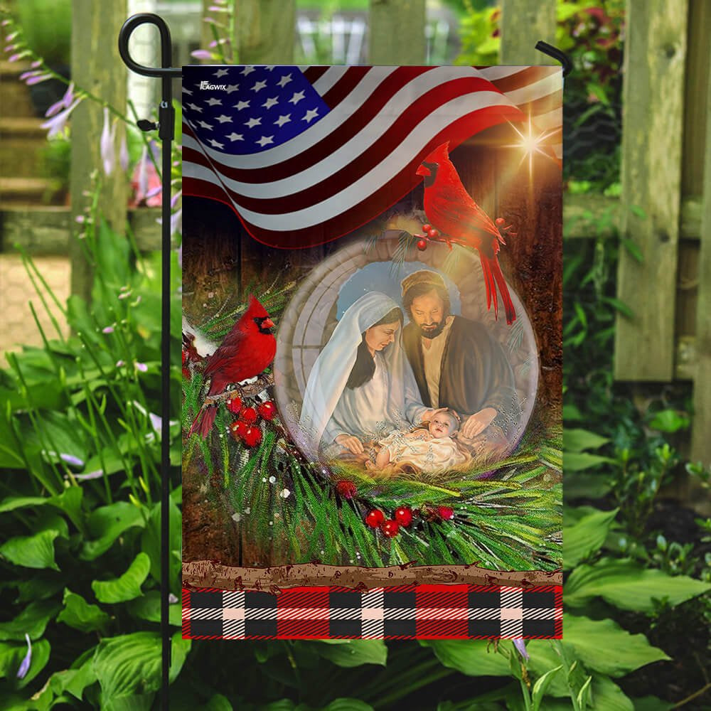 Christian Garden Flags, Jesus Is Born Christmas Flag, Christian House Flags, Christian Cross Flag, Faith Flag