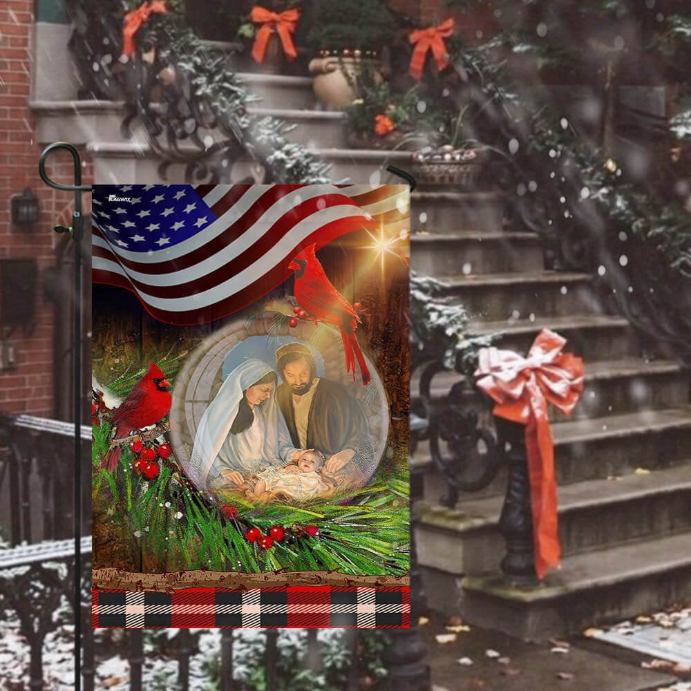 Christian Garden Flags, Jesus Is Born Christmas Flag, Christian House Flags, Christian Cross Flag, Faith Flag