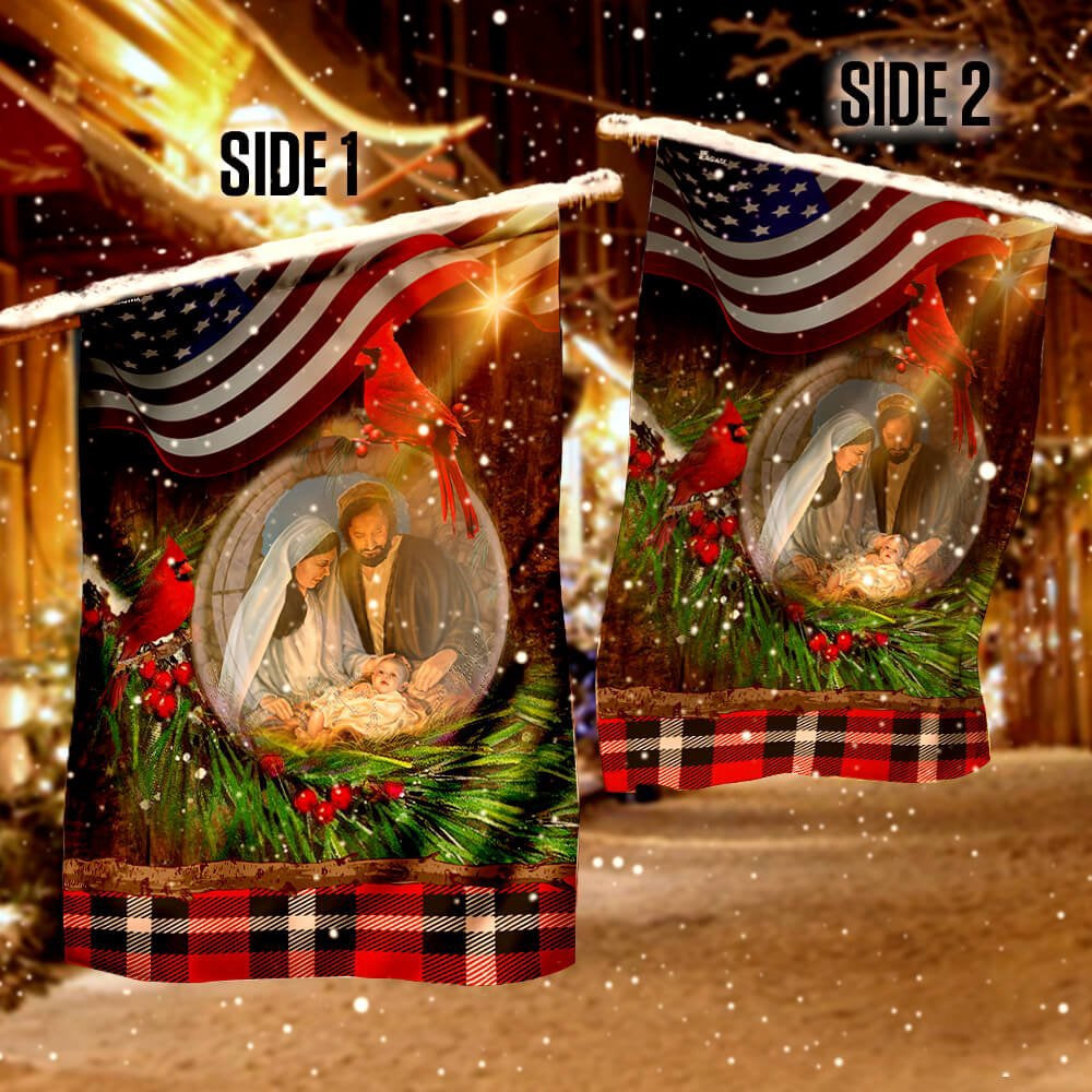 Christian Garden Flags, Jesus Is Born Christmas Flag, Christian House Flags, Christian Cross Flag, Faith Flag