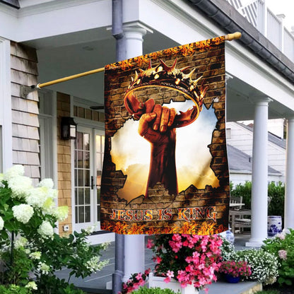 Christian Garden Flags, Jesus Is King Christian Flag, Christian House Flags, Christian Cross Flag, Faith Flag