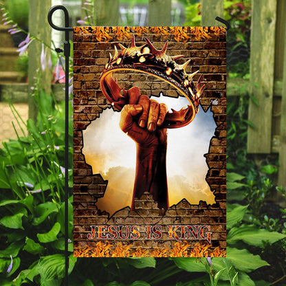 Christian Garden Flags, Jesus Is King Christian Flag, Christian House Flags, Christian Cross Flag, Faith Flag