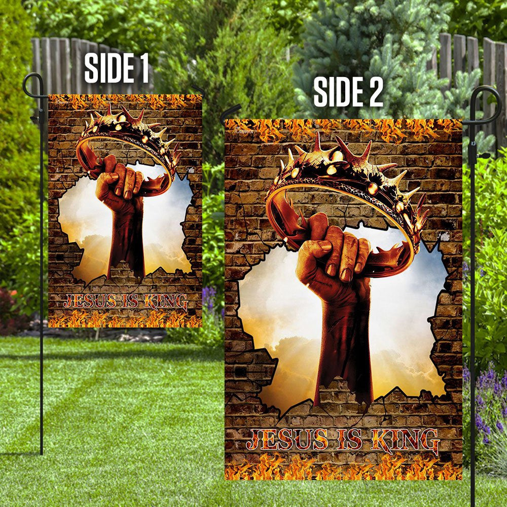 Christian Garden Flags, Jesus Is King Christian Flag, Christian House Flags, Christian Cross Flag, Faith Flag