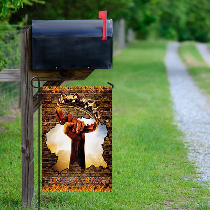 Christian Garden Flags, Jesus Is King Christian Flag, Christian House Flags, Christian Cross Flag, Faith Flag