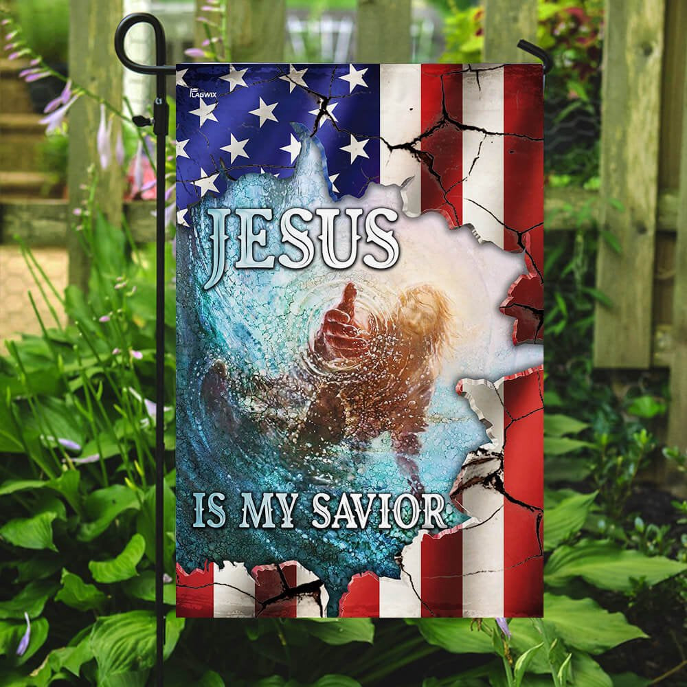 Christian Garden Flags, Jesus Is My Savior American US Flag, Christian House Flags, Christian Cross Flag, Faith Flag