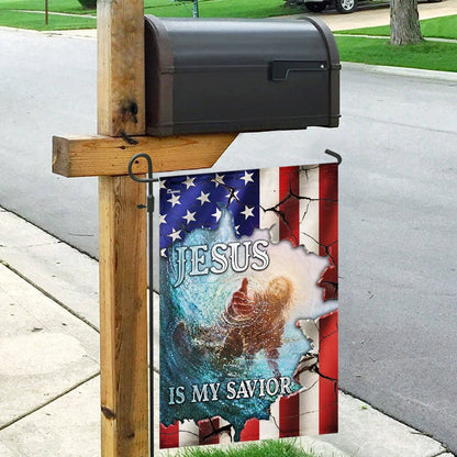 Christian Garden Flags, Jesus Is My Savior American US Flag, Christian House Flags, Christian Cross Flag, Faith Flag