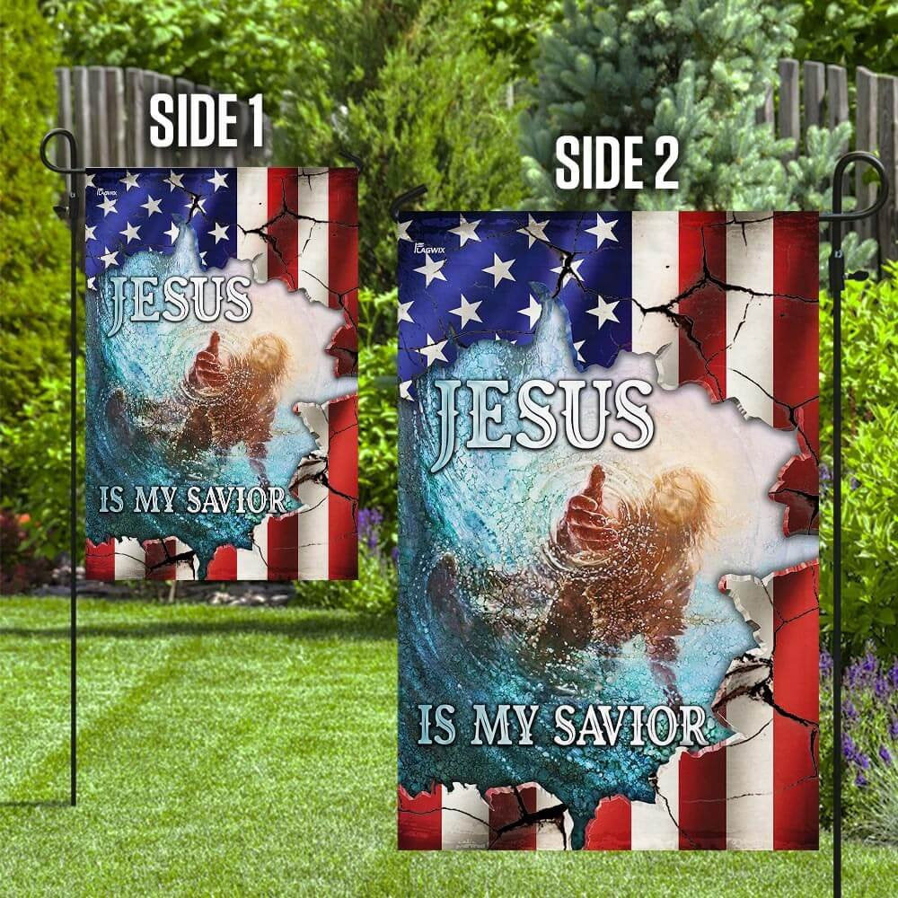 Christian Garden Flags, Jesus Is My Savior American US Flag, Christian House Flags, Christian Cross Flag, Faith Flag