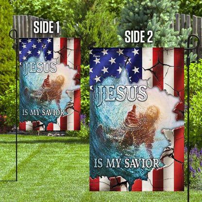 Christian Garden Flags, Jesus Is My Savior American US Flag, Christian House Flags, Christian Cross Flag, Faith Flag