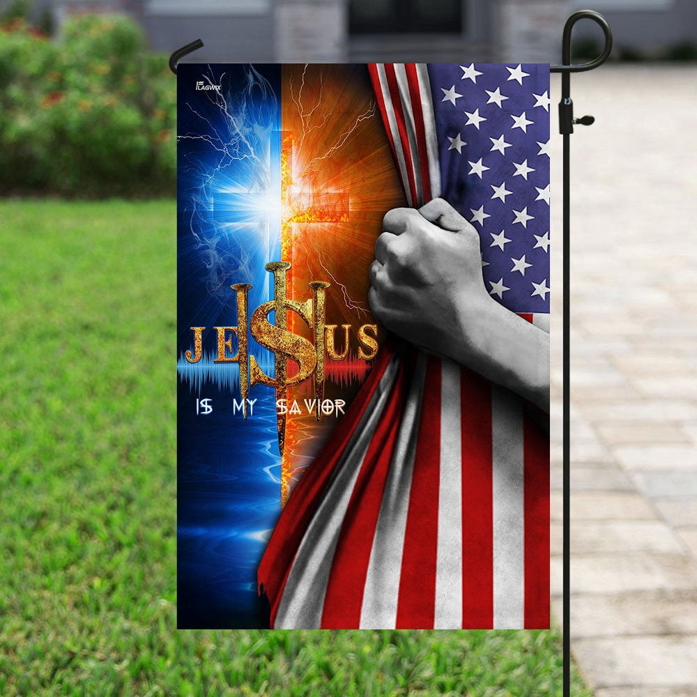 Christian Garden Flags, Jesus Is My Savior  Flag, Christian House Flags, Christian Cross Flag, Faith Flag