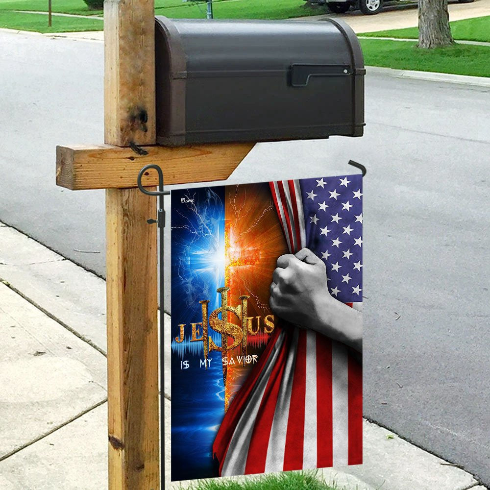 Christian Garden Flags, Jesus Is My Savior  Flag, Christian House Flags, Christian Cross Flag, Faith Flag