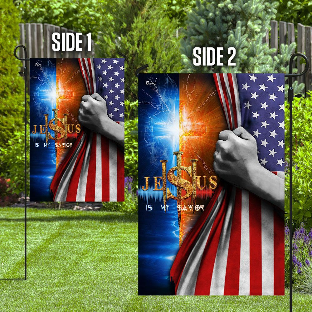 Christian Garden Flags, Jesus Is My Savior  Flag, Christian House Flags, Christian Cross Flag, Faith Flag
