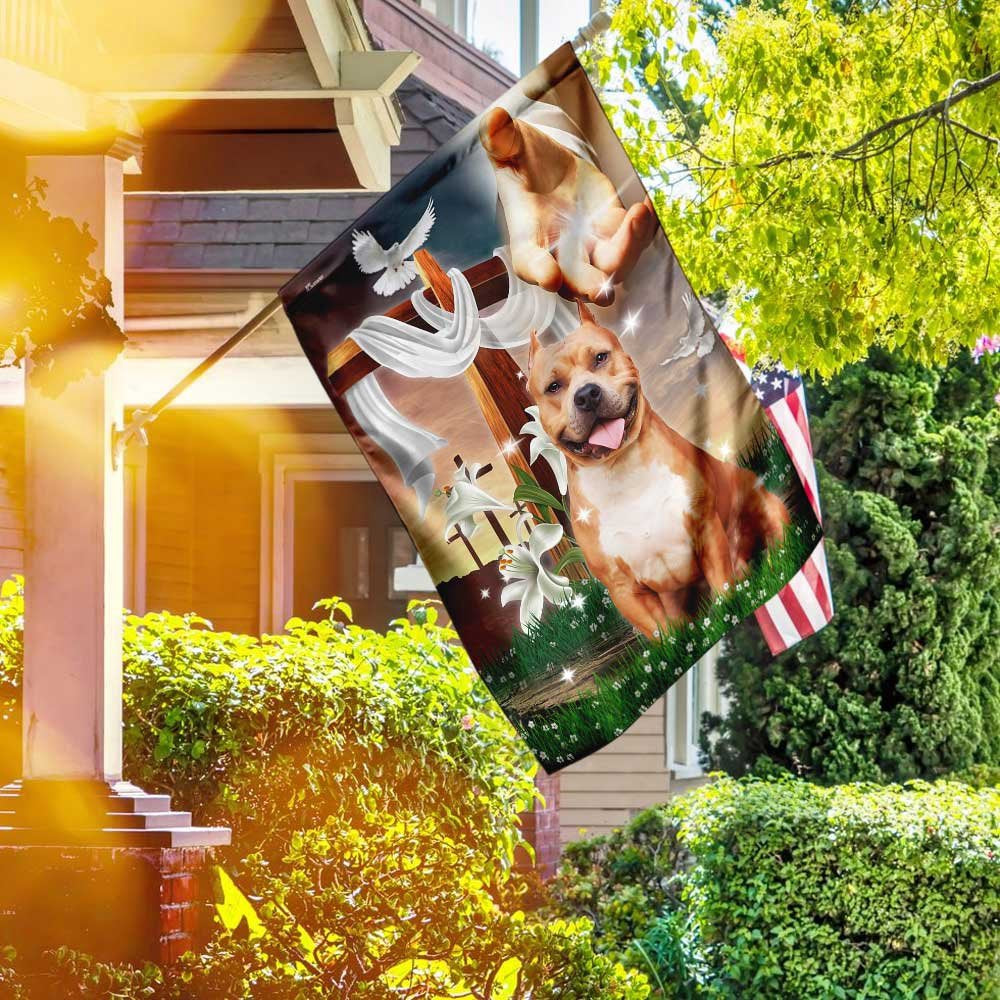 Christian Garden Flags, Jesus Is My Savior Pitbull Is My Therapy Flag, Christian House Flags, Christian Cross Flag, Faith Flag