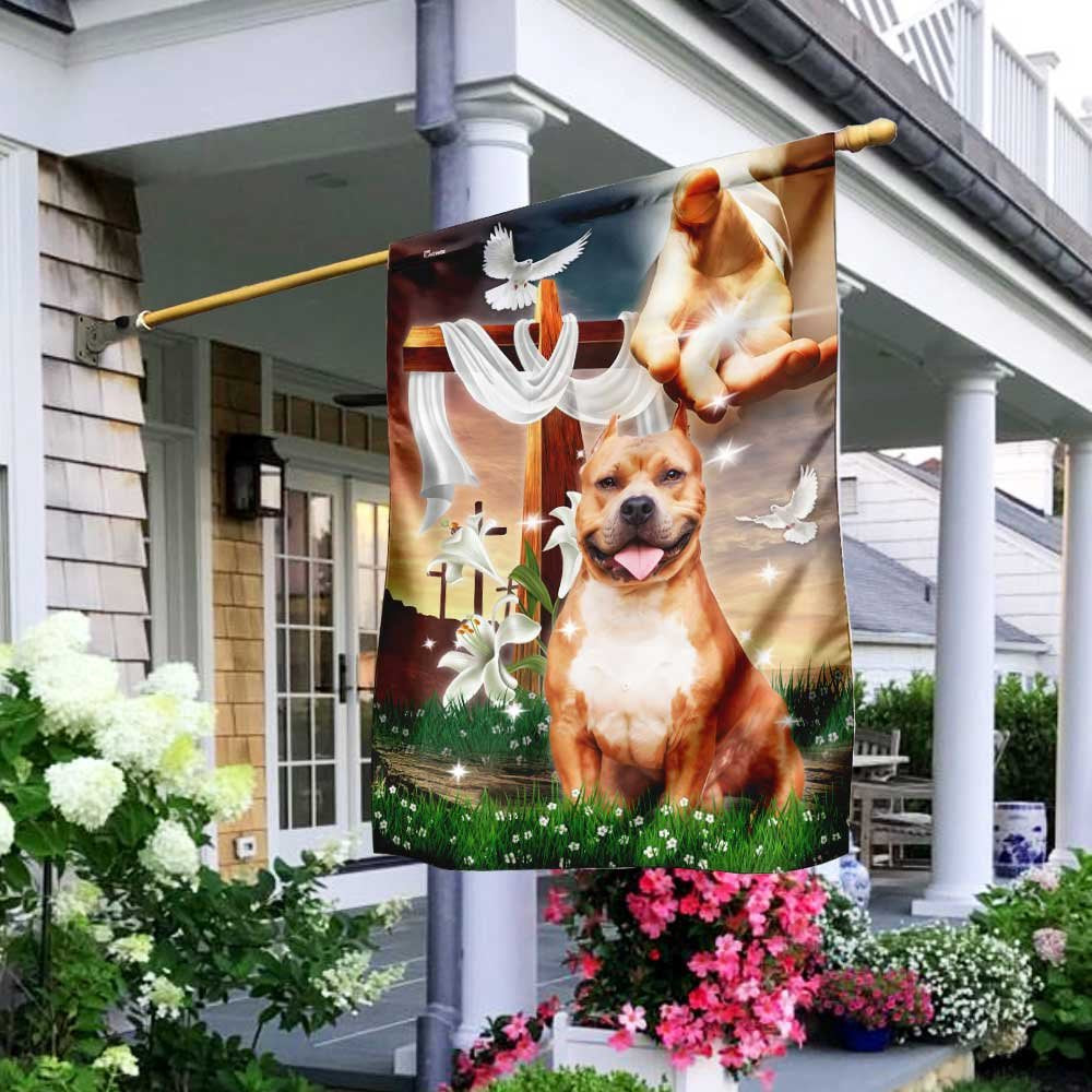 Christian Garden Flags, Jesus Is My Savior Pitbull Is My Therapy Flag, Christian House Flags, Christian Cross Flag, Faith Flag