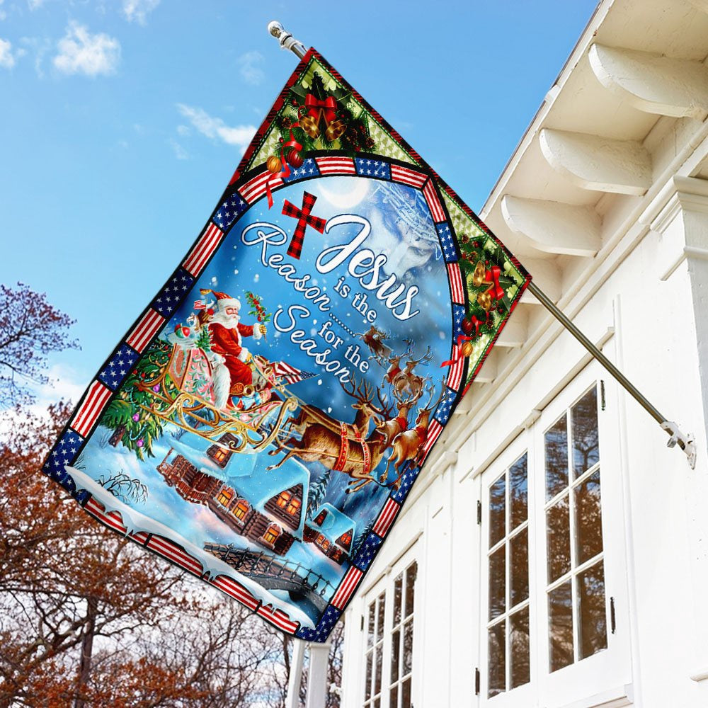 Christian Garden Flags, Jesus Is The Reason For The Christmas Season Flag, Christian House Flags, Christian Cross Flag, Faith Flag