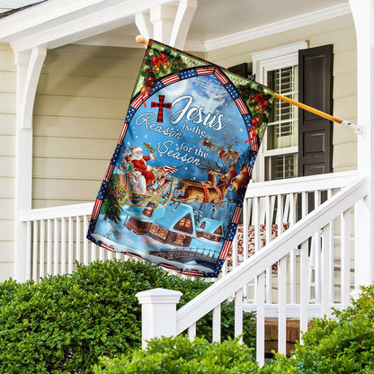 Christian Garden Flags, Jesus Is The Reason For The Christmas Season Flag, Christian House Flags, Christian Cross Flag, Faith Flag