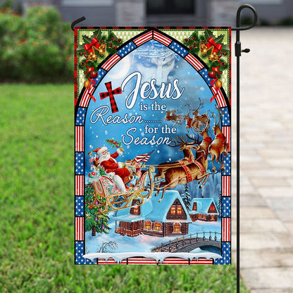 Christian Garden Flags, Jesus Is The Reason For The Christmas Season Flag, Christian House Flags, Christian Cross Flag, Faith Flag