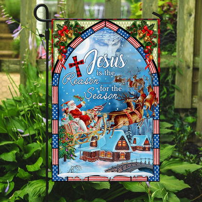 Christian Garden Flags, Jesus Is The Reason For The Christmas Season Flag, Christian House Flags, Christian Cross Flag, Faith Flag