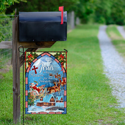 Christian Garden Flags, Jesus Is The Reason For The Christmas Season Flag, Christian House Flags, Christian Cross Flag, Faith Flag