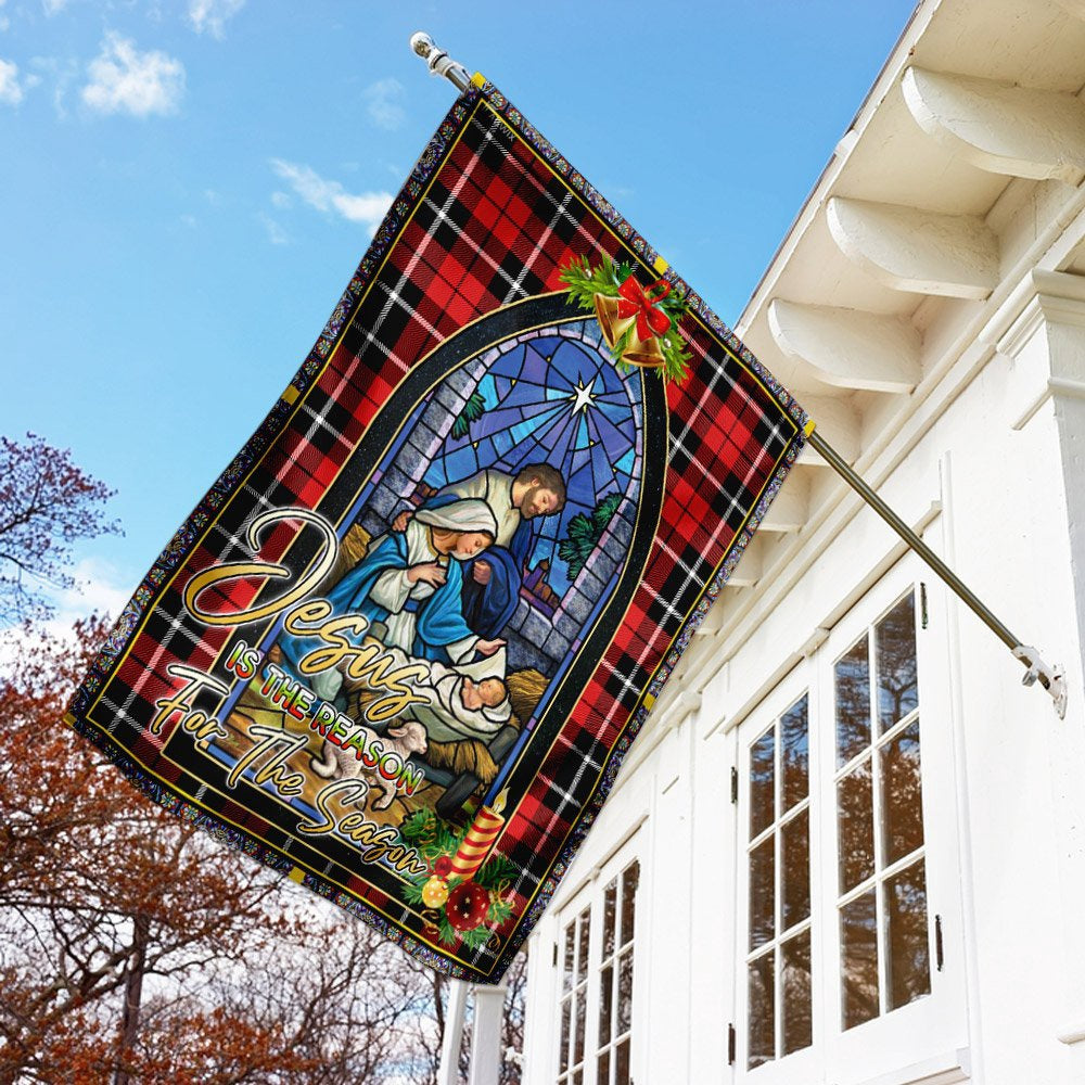 Christian Garden Flags, Jesus Is The Reason For The Season Christian Christmas Flag, Christian House Flags, Christian Cross Flag, Faith Flag